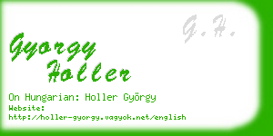 gyorgy holler business card