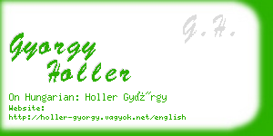 gyorgy holler business card